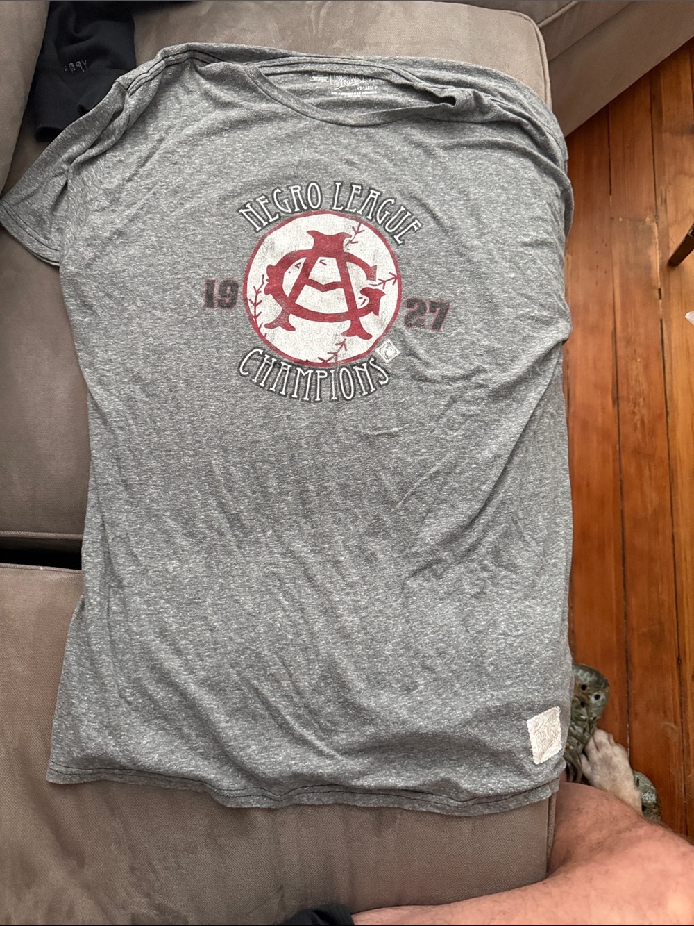 Original Retro Brand Gray Short-Sleeve 'Negro League Champions 1927' Graphic Tee